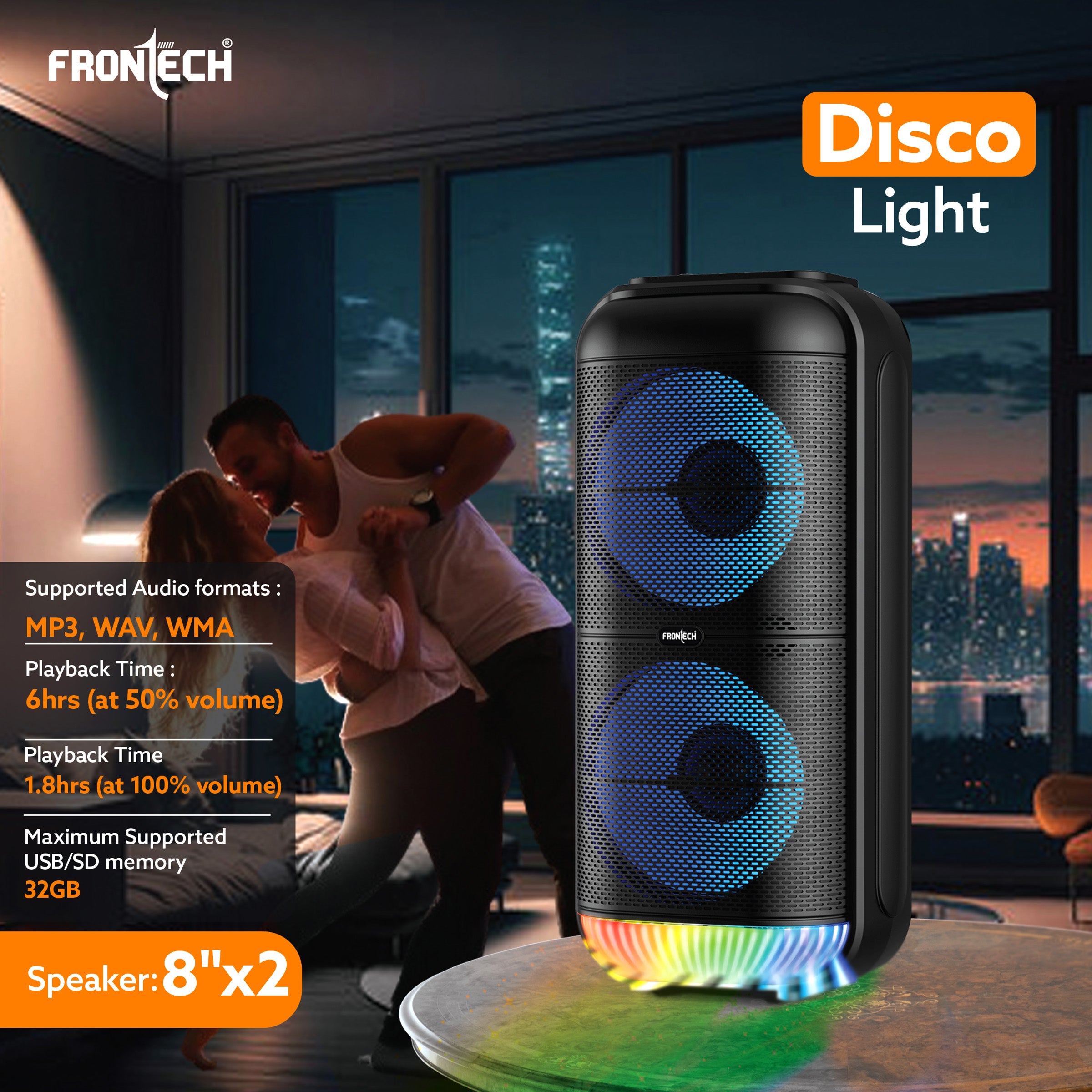 Frontech Solo Multimedia 22W Wireless Trolley Speaker (SW-0178) Frontech Solo Multimedia 22W Wireless Trolley Speaker (SW-0178)